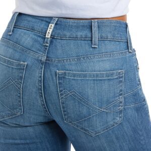 A close up of the back pocket on a pair of jeans