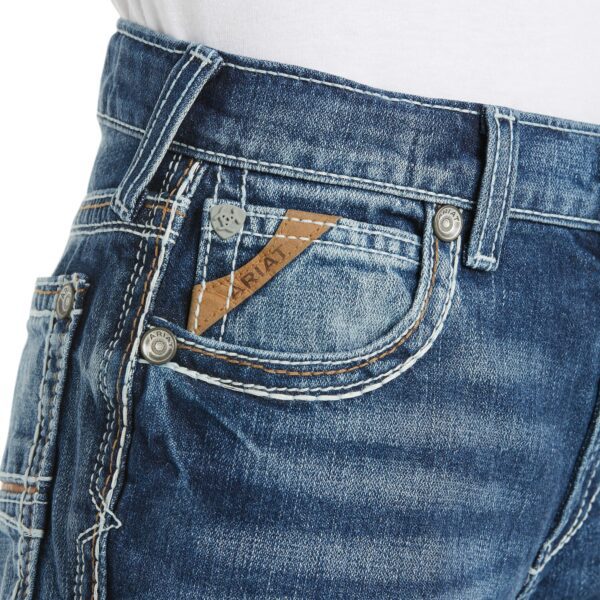 A close up of the pocket on a pair of jeans